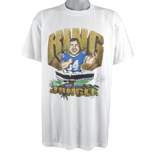 Vintage 1990 Chris Spielman #54 Nfl King Of The Jungle T-Shirt