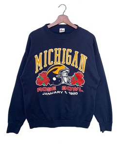 Vintage 1990 Michigan Wolverines Rose Bowl Crewneck Sweatshirt - Ideal for NCAA Fans