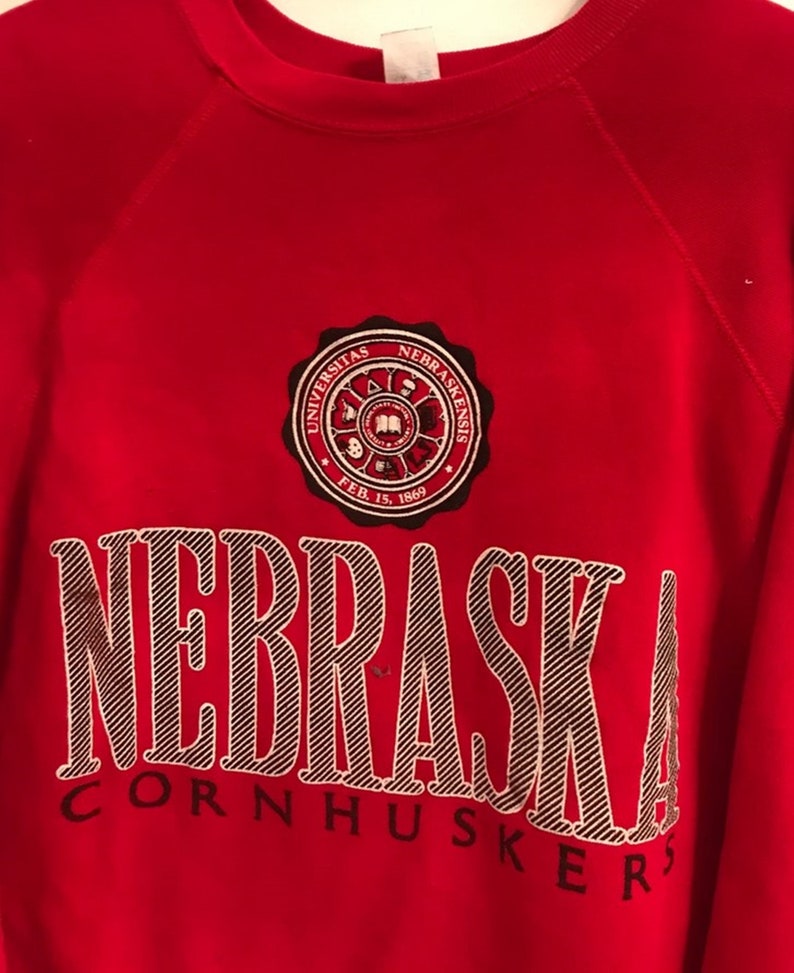 Vintage 1990's Nebraska Cornhuskers Sweatshirt, Gift for Her, NCAA Apparel - Image 2