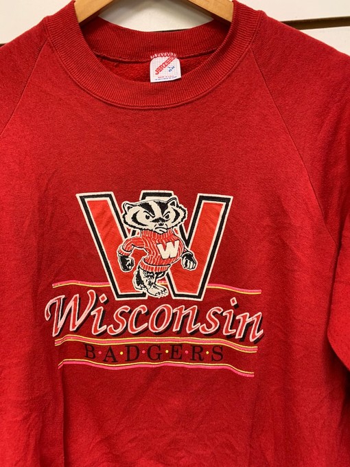 Vintage 1990s Wisconsin Badger State Pullover Sweatshirt - NCAA Football Fan Gear for Fans - Image 2