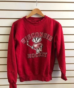 Vintage 1990s Wisconsin Hockey Sweatshirt, Shirt, T-Shirt and Hoodie