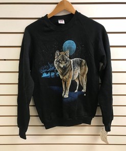 Vintage 1990s wolf Sweatshirt, Retro NCAA Shirts, Gift For Her, Gift For Him, Hoodie