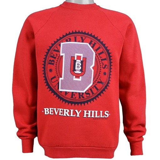 Vintage 1991 Beverly Hills University Crewneck Sweatshirt, College Shirts, T-shirt, Hoodie