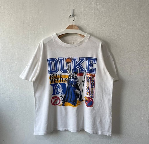 Vintage 1991 Duke University Blue Devils NCAA Champions T-shirt, Sweatshirt, Shirt, Hoodie with Commemorative Graphics