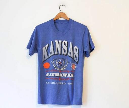 Vintage 1991 University Of Kansas Jayhawks Final Four Basketball Shirt with Kansas Jayhawks Sweatshirt