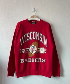 Vintage 1991 University of Wisconsin Badgers Crewneck Sweatshirt, T-Shirt, Hoodie