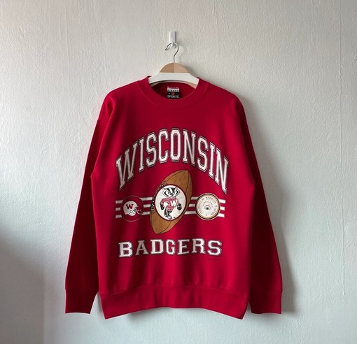 Vintage 1991 University of Wisconsin Badgers Crewneck Sweatshirt, T-Shirt, Hoodie