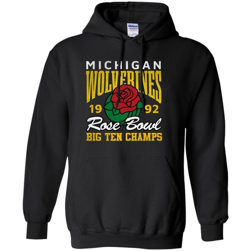 Vintage 1992 Michigan Wolverines Rose Bowl Football Crewneck Sweatshirt Hoodie T-shirts - Image 4