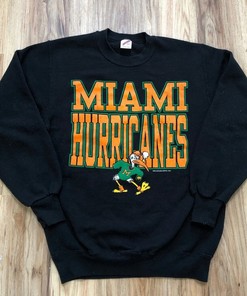 Vintage 1992 University of Miami Hurricanes Sweatshirt, T-Shirt, Hoodie Set - NCAA Shirts