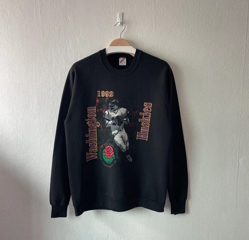Vintage 1992 Washington Huskies Rose Bowl Tournament Crewneck Sweatshirt, Hoodie - For True Fans of Washington Huskies