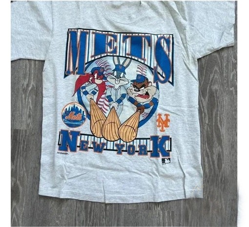 Vintage 1993 Looney Tunes Mets New York T-shirt - Retro Baseball Shirt for MLB Fans