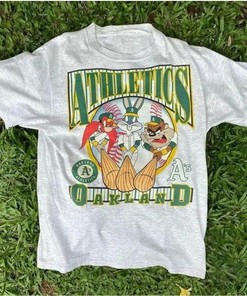 Vintage 1993 MLB Oakland Athletics Looney Tunes Shirt, Sweatshirt Hoodie Gifts for MLB Fans