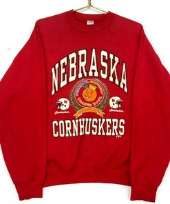 Vintage 1993 Nebraska Cornhuskers Orange Bowl Sweatshirt Hoodie, NCAA Apparel