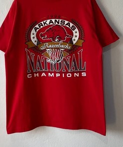 Vintage 1994 Arkansas Razorbacks National Champions T-Shirt - Retro NCAA Shirts, College Shirts