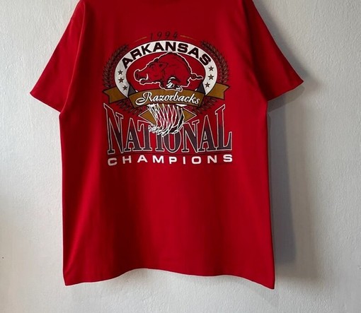 Vintage 1994 Arkansas Razorbacks National Champions T-Shirt - Retro NCAA Shirts, College Shirts