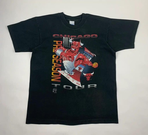 Vintage 1994 Chicago Bulls Preseason Tour Rare Sweatshirt Hoodie - Retro NBA Design - Image 2