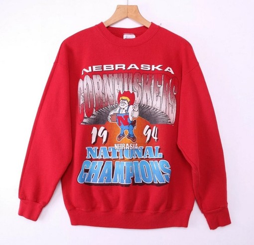 Vintage 1994 Nebraska Cornhuskers Sweatshirt, T-Shirt & Hoodie - University of Nebraska Edition