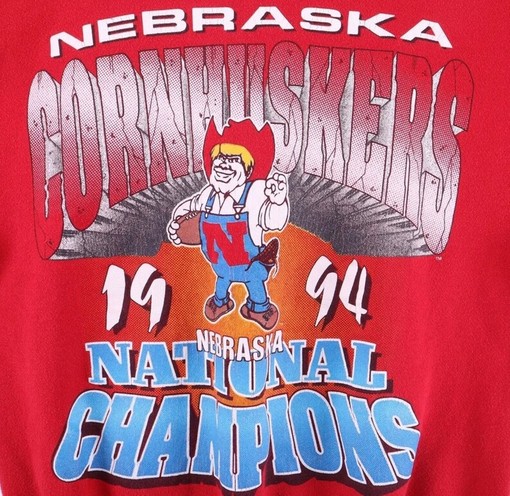 Vintage 1994 Nebraska Cornhuskers Sweatshirt, T-Shirt & Hoodie - University of Nebraska Edition - Image 2