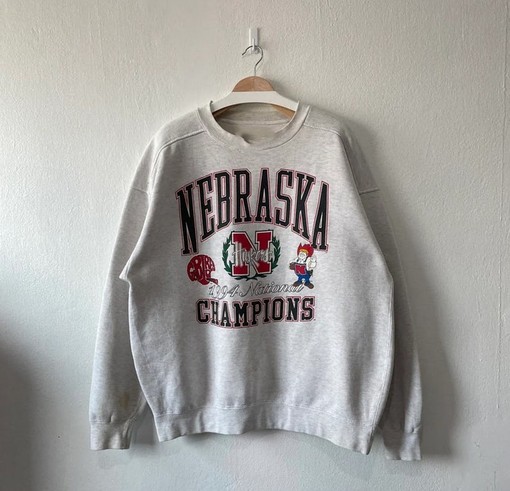 Vintage 1994 Nebraska Huskers National Champions Football Sweatshirt Lover Gift NCAA Shirt for Men