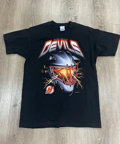 Vintage 1994 New Jersey Devils Full Color T-Shirt Sweatshirt Pullover Hoodie for NHL Fans
