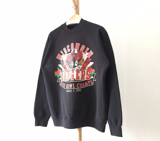Vintage 1994 Wisconsin Badgers Rose Bowl Champs Crewneck Sweatshirt, Shirt, T-Shirt, and Hoodie