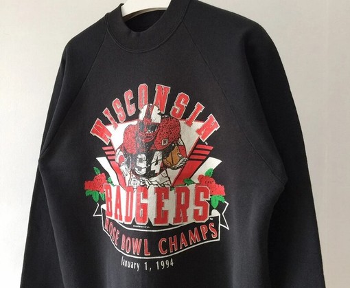Vintage 1994 Wisconsin Badgers Rose Bowl Champs Crewneck Sweatshirt, Shirt, T-Shirt, and Hoodie - Image 2