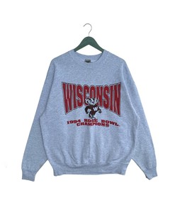 Vintage 1994 Wisconsin University Rose Bowl Champion Sweatshirt Hoodie Shirt for Fans