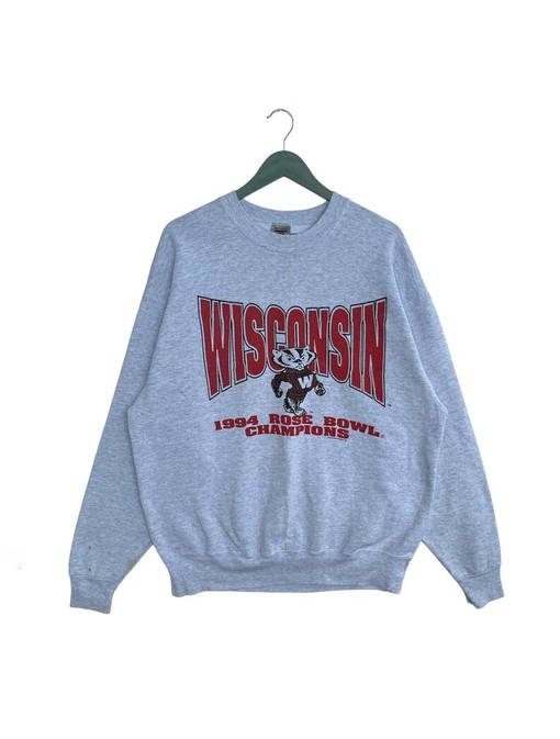 Vintage 1994 Wisconsin University Rose Bowl Champion Sweatshirt Hoodie Shirt for Fans