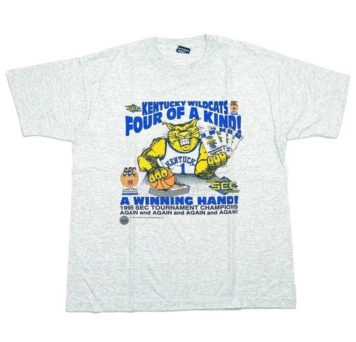 Vintage 1995 Kentucky Wildcats Shirt, SEC Tournament Champions T-Shirt
