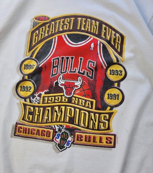 Vintage 1996 Chicago Bulls NBA Champions Sweatshirt Hoodie - Retro NBA Style - Image 2