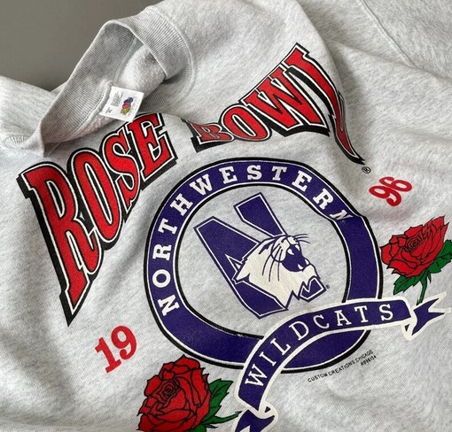 Vintage 1996 Northwestern Wildcats Rose Bowl Apparel - Sweatshirt, T-Shirt, Hoodie - Image 2