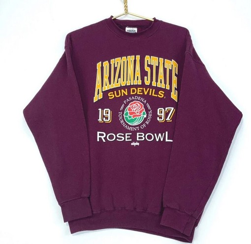Vintage 1997 Arizona State Sun Devils Pasadena Rose Bowl Sweatshirt - Ideal Tee for College Enthusiasts