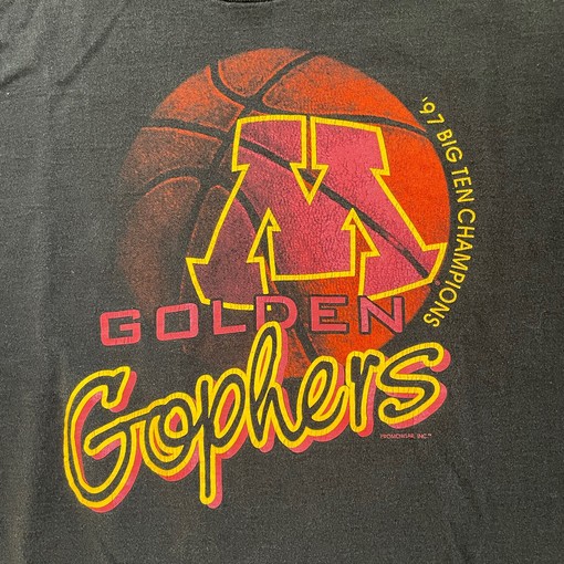 Vintage 1997 Minnesota Gophers Big 10 Champs Single Stitch T-Shirt for Football Lover Gifts - Image 2