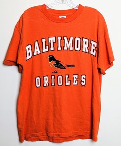 Vintage 2001 Baltimore Orioles Cal Ripken Orange Logo Y2K MLB T-Shirt with Sport Shirts Unisex