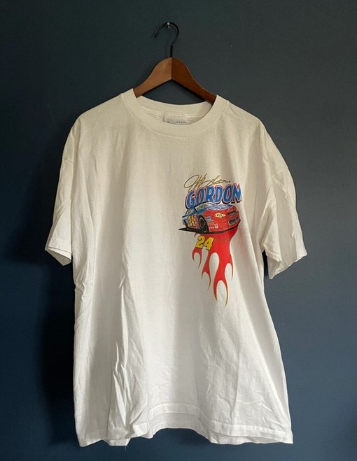 Vintage 2001 Jeff Gordon NASCAR Double Sided Graphic Shirt - Retro Style Fan Gear