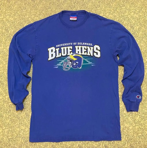 Vintage 2003 Champion Delaware Blue Hens T-Shirt Sweatshirt for Sports Fans