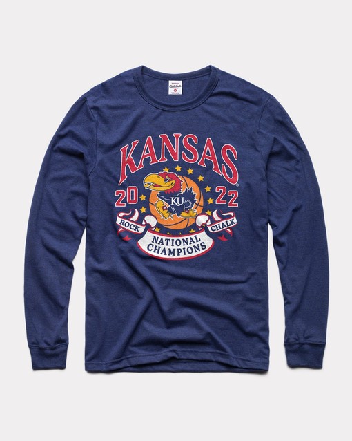Vintage 2022 NCAA Kansas National Champions Long Sleeve Tee - Gifts for NCAA Shirts Fans