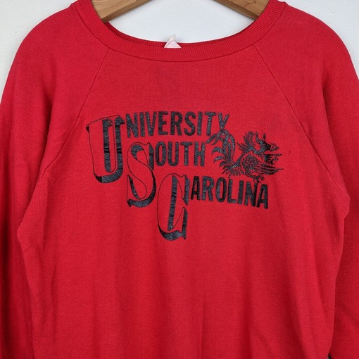 Vintage 60s University of South Carolina Gamecocks Sweatshirt & Hoodie Ideal for NCAA Fans