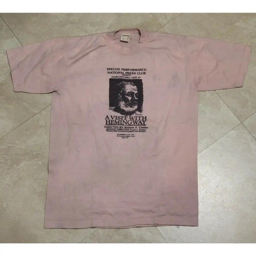 Vintage 80S A Visit With Hemingway National Press Club T-Shirt - Gift For Book Lovers
