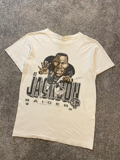 Vintage 80S Bo Jackson T-Shirt - Gift For Oakland Raiders Fans