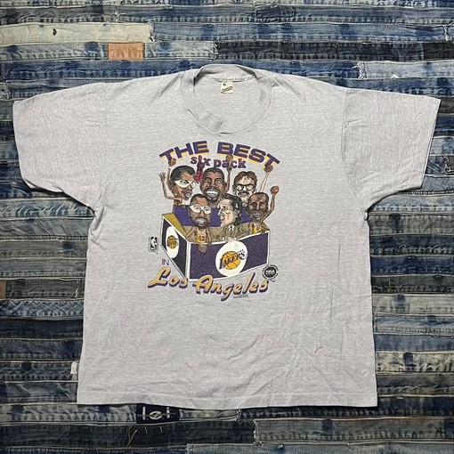 Vintage 80S LA Lakers Six Pack T-Shirt - Gift For Lakers Fans