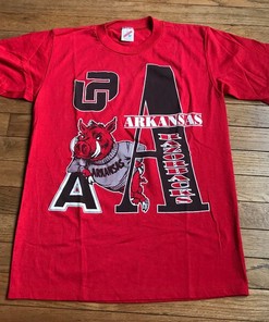 Vintage 80S Single Stitch Arkansas Razorbacks Football T Shirt, Sweatshirt, Hoodie with Vintage NCAA Shirts