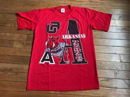 Vintage 80S Single Stitch Arkansas Razorbacks Football T Shirt, Sweatshirt, Hoodie with Vintage NCAA Shirts