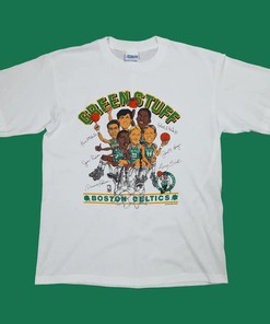 Vintage 80s Boston Celtics Line Up Center T-Shirt Sweatshirt Pullover Hoodie - Basketball Fan Apparel