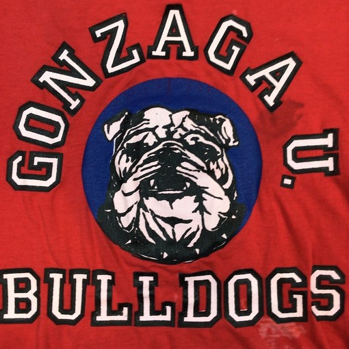 Vintage 80s Gonzaga College Style Bulldog T-Shirt - Image 2
