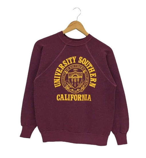 Vintage 80s University Southern California NCAA Graphic Sweatshirt Hoodie - For College Fans