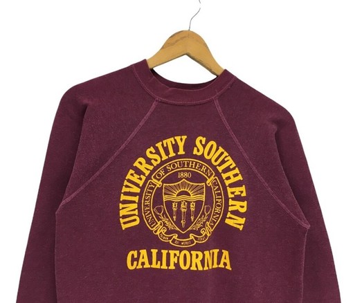 Vintage 80s University Southern California NCAA Graphic Sweatshirt Hoodie - For College Fans - Image 2