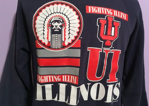 Vintage 80s University of Illinois Fighting Illini Sweatshirt Hoodie Shirt with Classic Design - Image 2