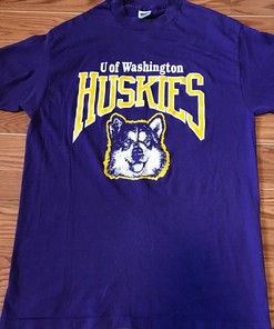 Vintage 80s University of Washington Huskies Sweatshirt, Hoodie, and T-Shirt Bundle