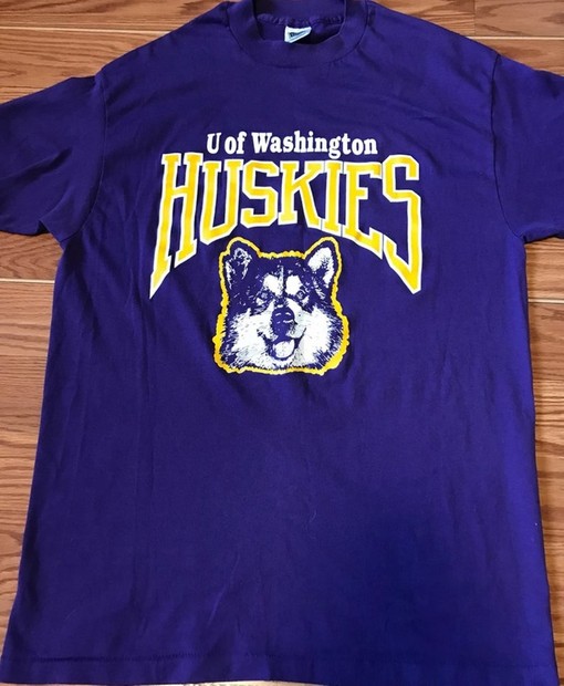 Vintage 80s University of Washington Huskies Sweatshirt, Hoodie, and T-Shirt Bundle